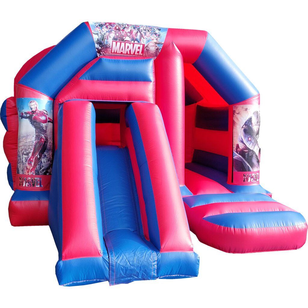 Avengers Disco Bouncy Castle Front Slide Hire Farnborough - Kingdom of Castles