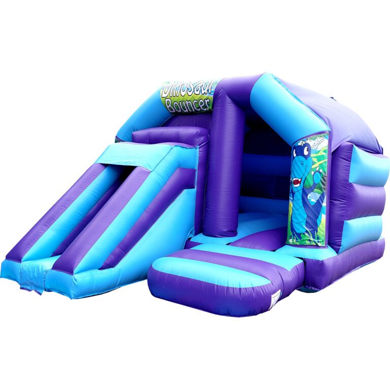 Dinosaur Disco Bouncy Castle Slide Hire Farnborough - Kingdom of Castles