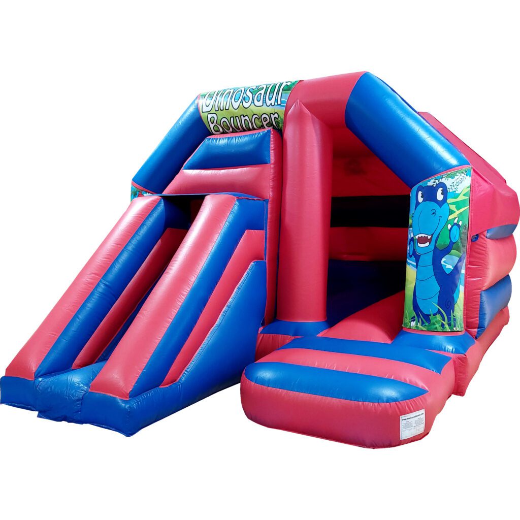Dinosaur Disco Bouncy Castle Slide Hire Farnborough - Kingdom of Castles