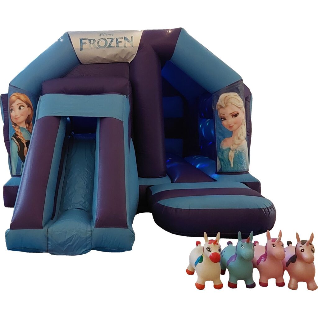 Frozen Disco Bouncy Castle Slide Hire Farnborough - Kingdom of Castles