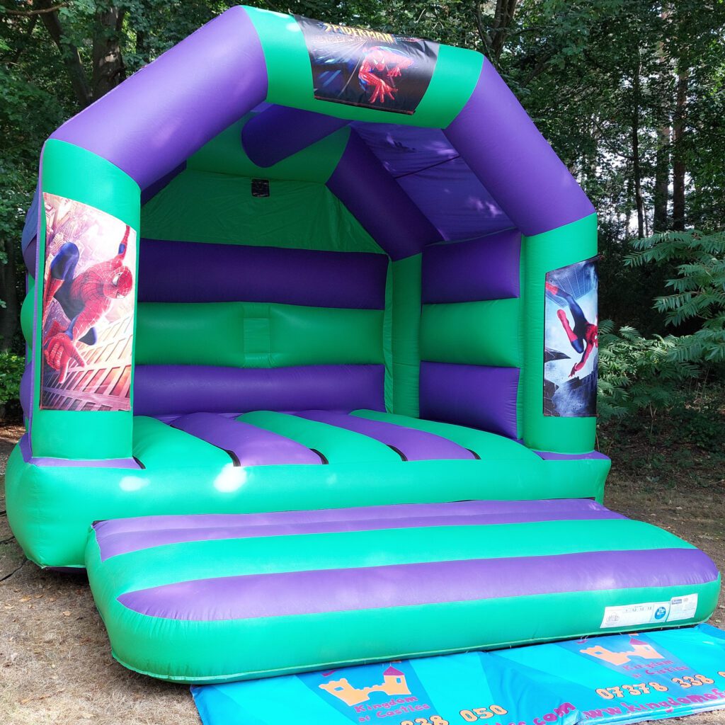 Spider-Man Adult Disco Bouncy Castle Hire - Kingdom of Castles Farnborough