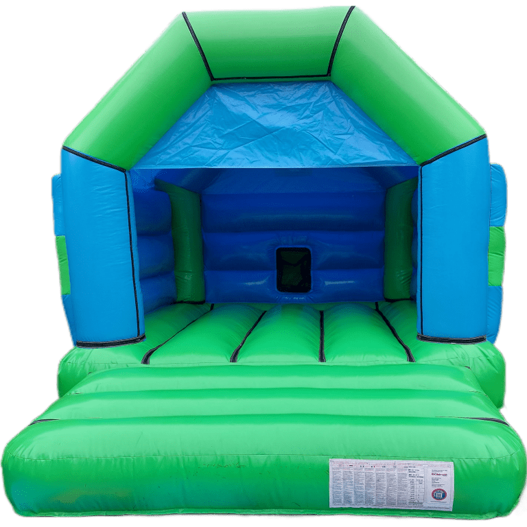 Blue Green Bouncy Castle Disco Ready