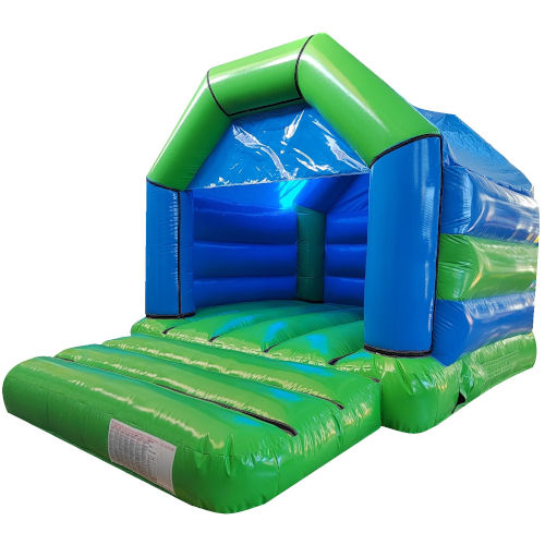 Blue Green Bouncy Castle Disco Ready