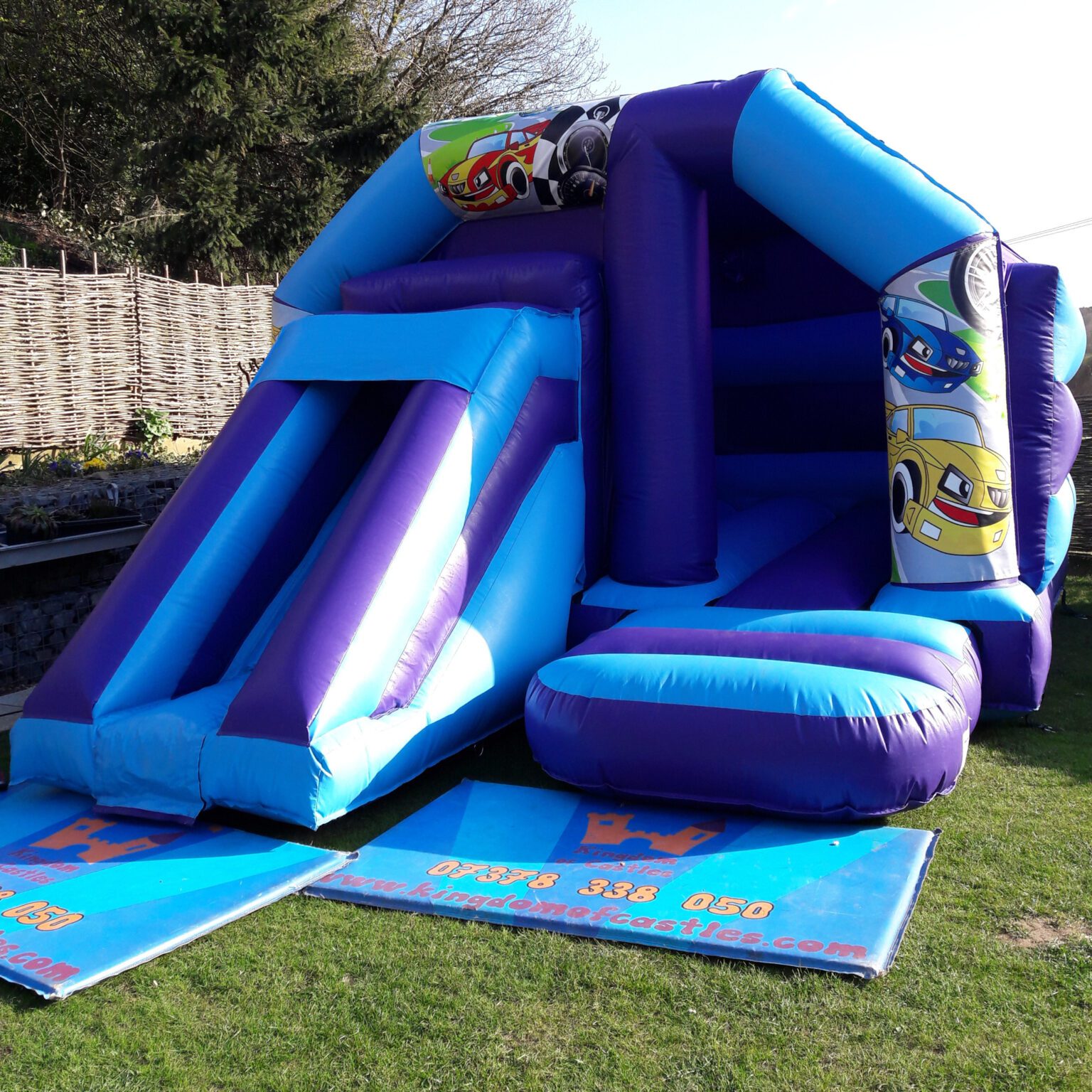 Race Cars Bouncy Castle Slide (Disco Ready) Kingdom of Castles
