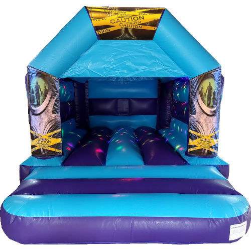 Caution Toxic Biohazard Bouncy Castle Hire Farnborough (Disco Ready) - Kingdom of Castles