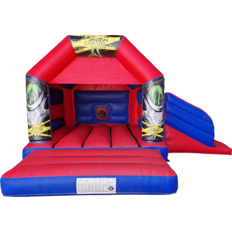 Caution Toxic Biohazard Bouncy Castle Slide Hire Farnborough - Kingdom of Castles