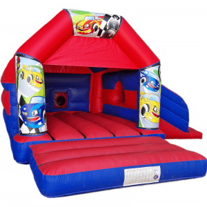 Race Cars Disco Bouncy Castle Slide Hire Farnborough - Kingdom of Castles