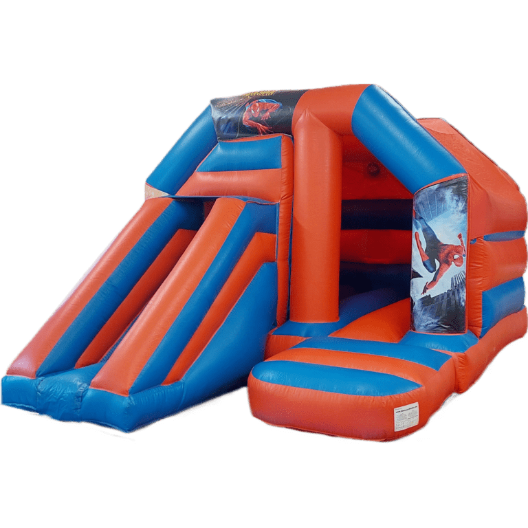 Spider Man Front Slide Bouncy Castle Hire - Kingdom of Castles Farnborough