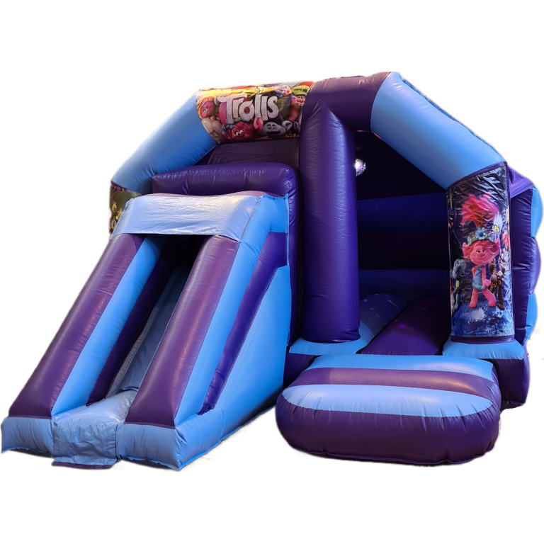 Trolls Disco Bouncy Castle Slide Hire Farnborough - Kingdom of Castles