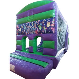 Party Time Balloons Disco Obstacle Course Fun Run Bouncy Castle - Kingdom of Castles