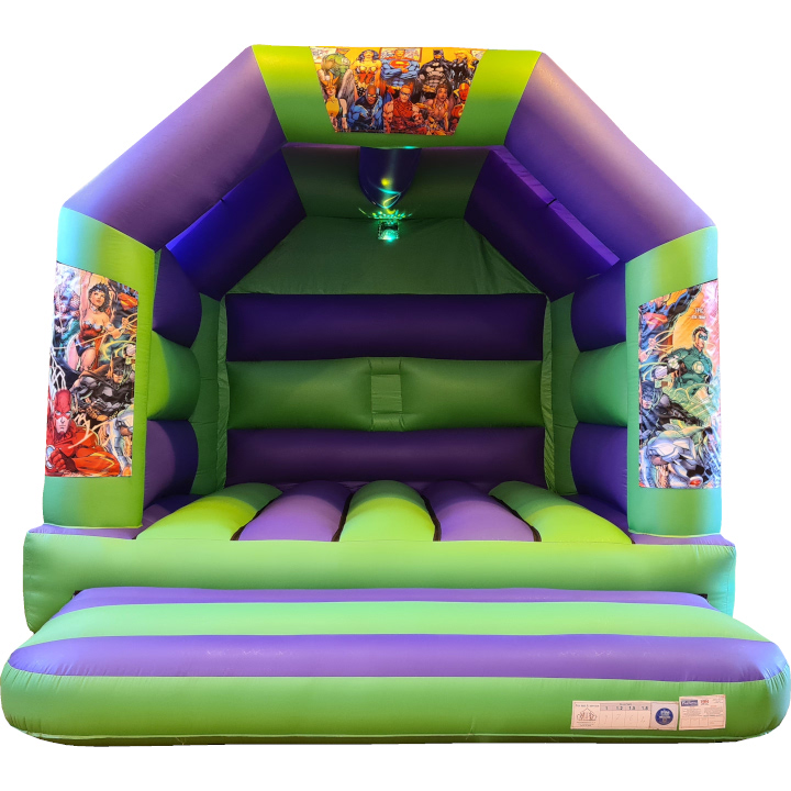 Super Heroes Adult Disco Bouncy Castle Farnborough - Kingdom of Castles