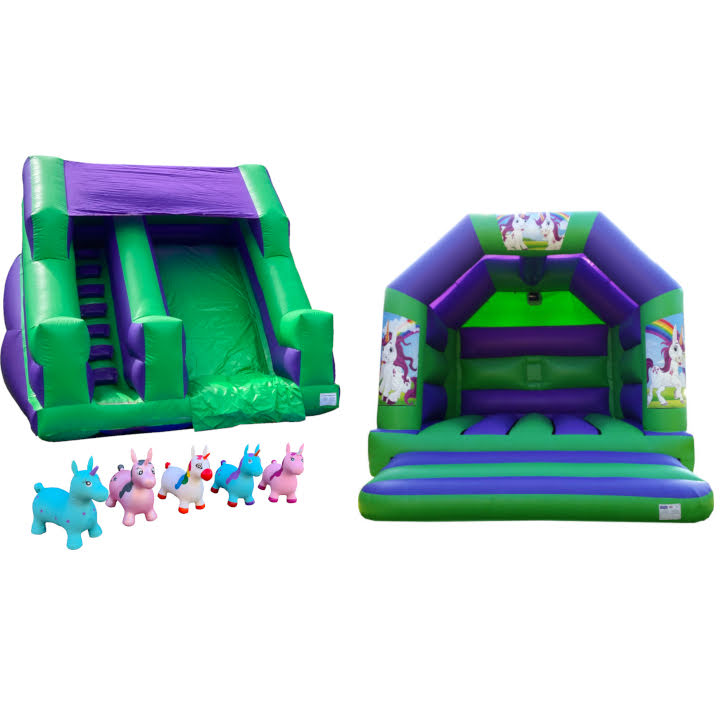 Unicorn Bounce and Slide Party Package Farnborough