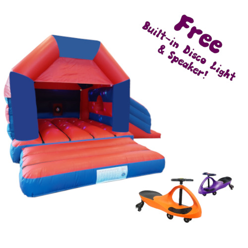 Bounce castle with side slide and Didi cars