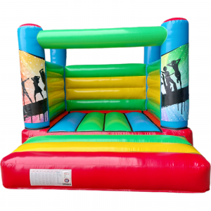 Disco Multicolour Low Height Bouncy Castle