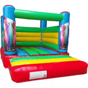 Disco Multicolour Low Height Bouncy Castle