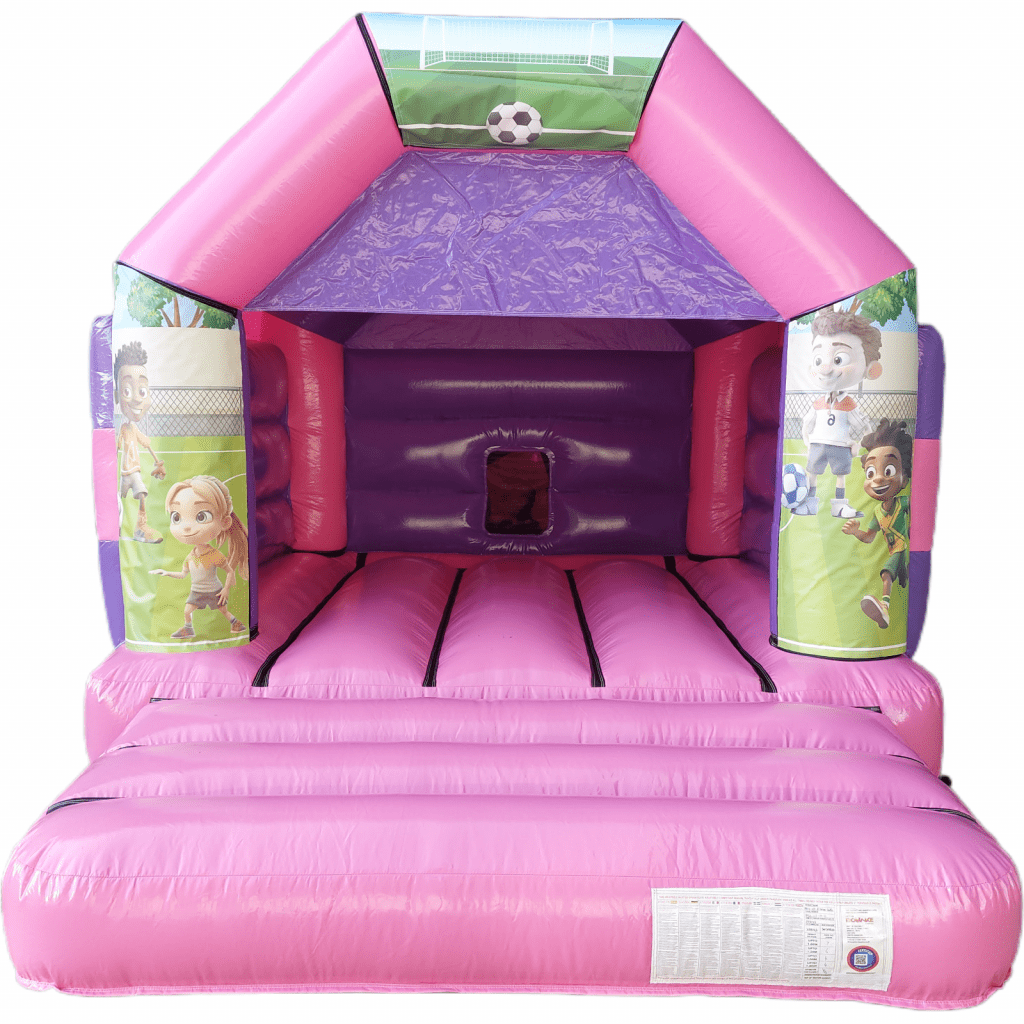 Football Pink Bouncy Castle - Kingdom of Castles