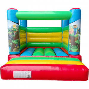Minecraft Multicolour Low Height Bouncy Castle